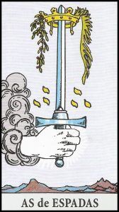 As de espadas Tarot Rider Waite
