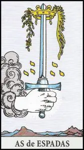 As de espadas Tarot Rider Waite