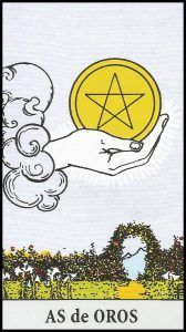 As de oros Tarot Rider Waite