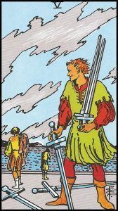 Cinco de Espadas en el Tarot Rider Waite