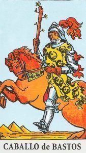 Caballo de bastos tarot Rider Waite
