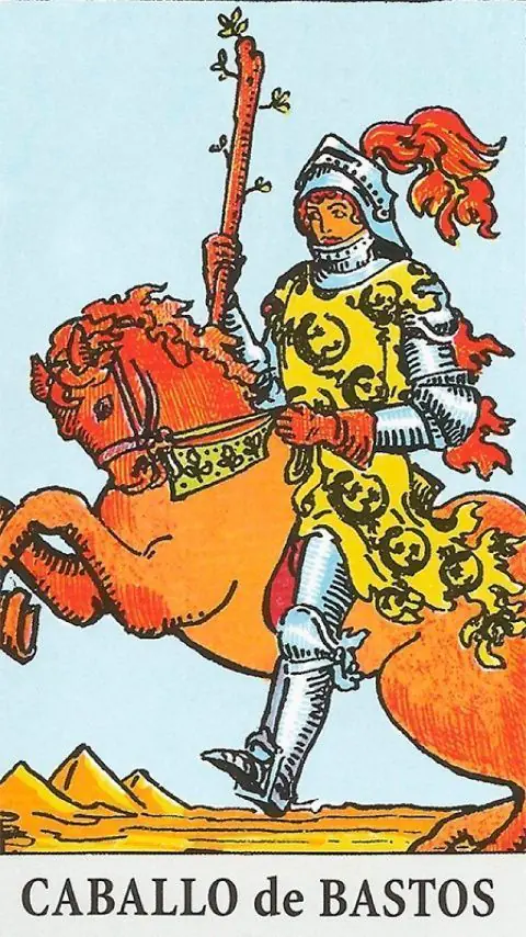 Caballo de bastos tarot Rider Waite
