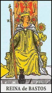 reina de bastos tarot rider waite