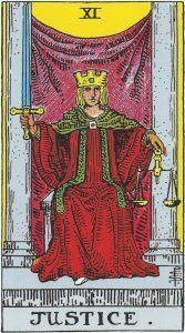 Significado de La Justicia Tarot Rider Waite