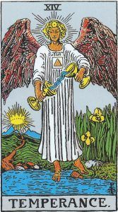 Simbología y significado de La Teamplanza en el Tarot Rider waite