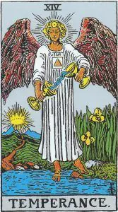 Simbología y significado de La Teamplanza en el Tarot Rider waite