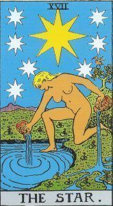 La estrella en el Tarot Rider Waite. Significado oculto y simbología.
