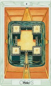 cuatro de oros Tarot de Thoth