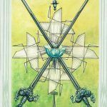 dos de espadas en el tarot Thoth