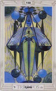 El Ajuste en el Tarot de Thoth, significado, simbolismo y relación con Libra