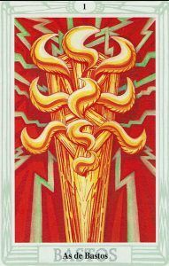As de bastos Thoth. Significado y simbolismo.