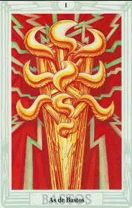 As de bastos Thoth. Significado y simbolismo.