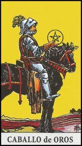 Caballo de Oros en el Tarot Rider Waite