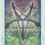 cinco de espadas en el Tarot de Thoth
