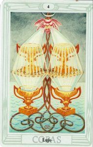 cuatro de copas en el Tarot de Thoth