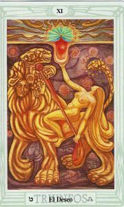 La Lujuria en el Tarot de Thoth. Significado, simbología y relación con el signo Leo.