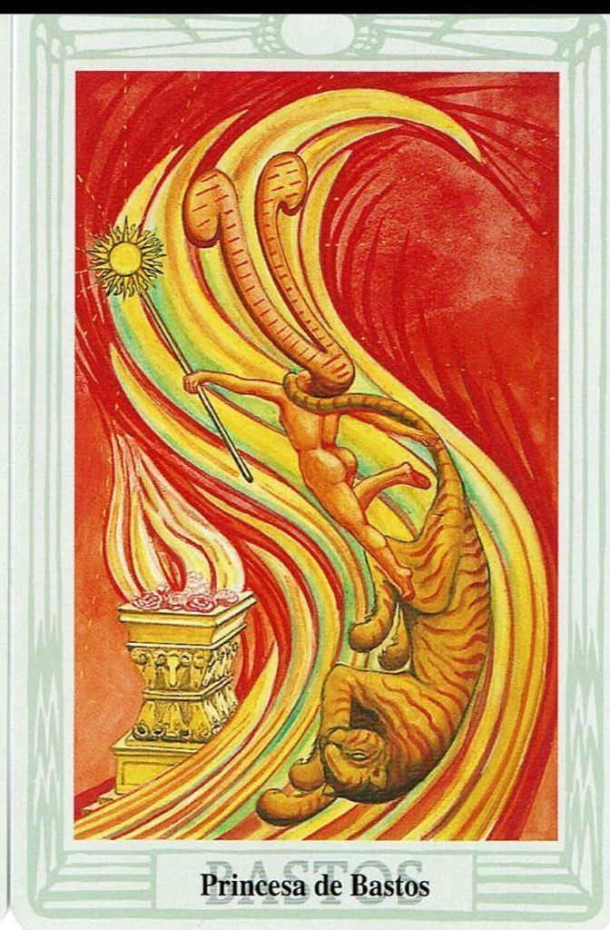 Princesa de bastos tarot de Thoth