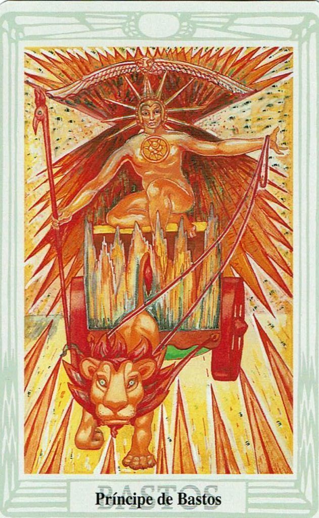Príncipe de Bastos en el Tarot de Thoth