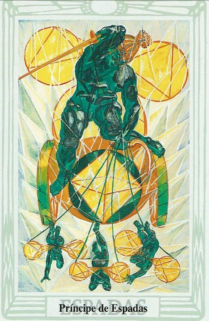 Principe de espadas en el Tarot Thoth