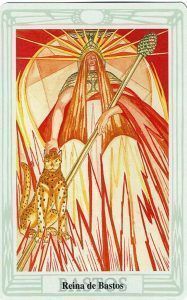 reina de bastos tarot de Thoth