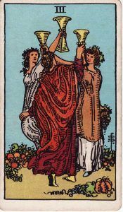 Tres de Copas Tarot Rider Waite