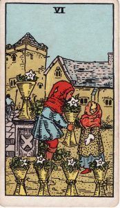 seis de copas Tarot Rider Waite