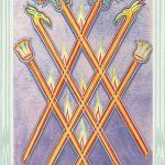 Seis de Bastos en el Tarot de Thoth. Significado y simbolismo