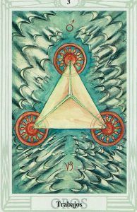 tres de oros Tarot de Thoth