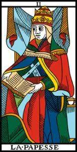 La Papisa en el tarot de Marsella. Simbolismo y significado