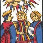 Simbología y significado de Los Amantes en el Tarot de Marsella