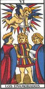 Simbología y significado de Los Amantes en el Tarot de Marsella