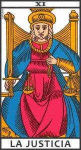 Significado y simbología de La Justicia en el Tarot de Marsella