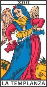 Significado y simbología de La Templanza en el Tarot de Marsella