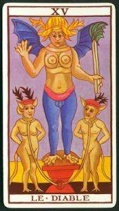 El Diablo en el Tarot de Marsella. Significado y simbolismo.