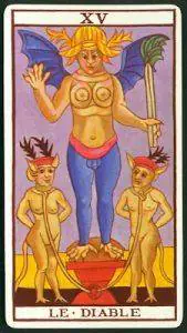 El Diablo en el Tarot de Marsella. Significado y simbolismo.