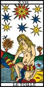 Significado y simbología completa de La Estrella en el Tarot de Marsella