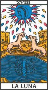 Simbología y significado profundo de la Luna en el Tarot de Marsella