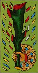 As de Bastos Tarot de Marsella. Simbolismo y significado
