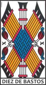 Diez de bastos tarot de marsella
