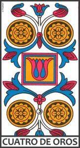 Cuatro de Oros en el Tarot de Marsella