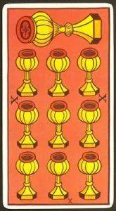 Diez de Copas Tarot de Marsella
