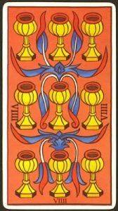 Nueve de Copas en el Tarot de Marsella