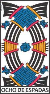 Ocho de Espadas en el Tarot de Marsella