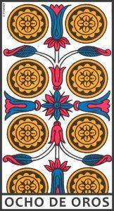 Ocho de Oros Tarot de Marsella