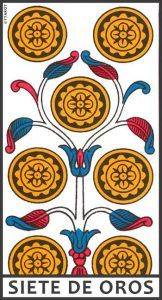 Siete de Oros en el Tarot de Marsella